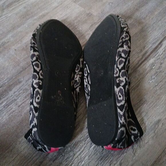 Serra shoes flats loafers slip on sandals slides Black Gray Knit Sz 10 EUC - Picture 7 of 7